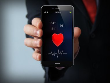 Sağlık app işadamı smartphone