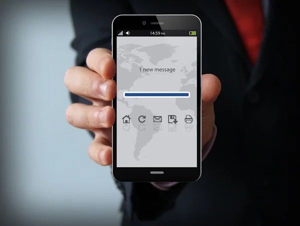 Geschäftsmann-Smartphone — Stockfoto