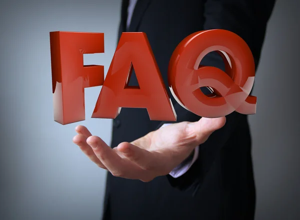 Faq businessman — Stock Photo, Image