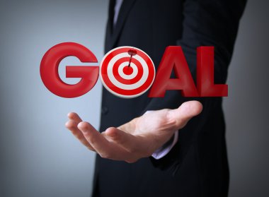 Hedef metnin üzerinde işadamı