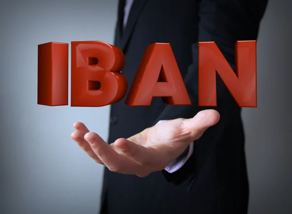 Iban text over businessman — Stock Photo, Image