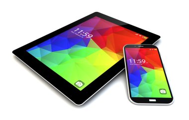 Tablet ve dokunmatik ekran smartphone
