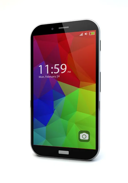 Smartphone med färgglada gränssnitt — Stockfoto