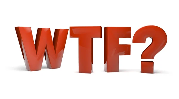 Letters WTF as abbreviation — Stock Photo, Image