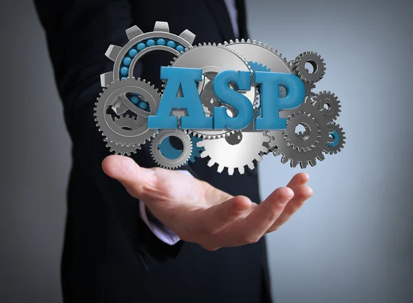 ASP-üzletember kezét — Stock Fotó
