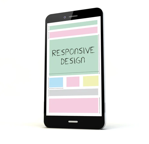 Responsive Design Wireframe — Stockfoto