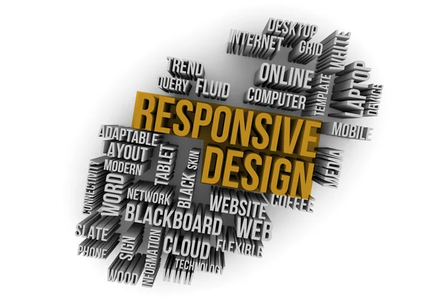 Teks desain responsif — Stok Foto