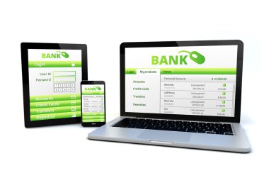 Ekranlarda bankacılık yazılımı
