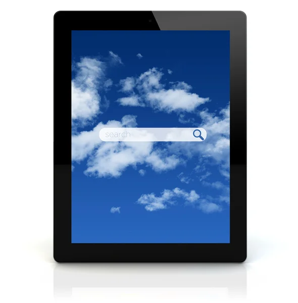 Tablet pc met toepassing — Stockfoto