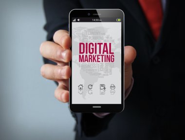 Digital marketing on screen