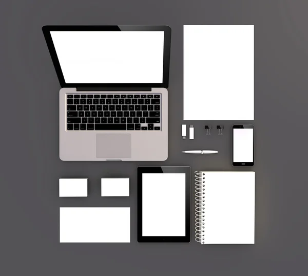 3d Generated office supplies for business — Stock Fotó