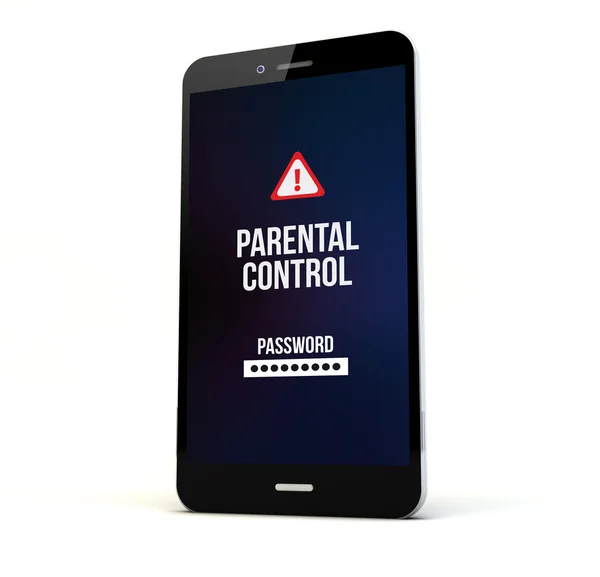 Telefone com controle parental na tela — Fotografia de Stock