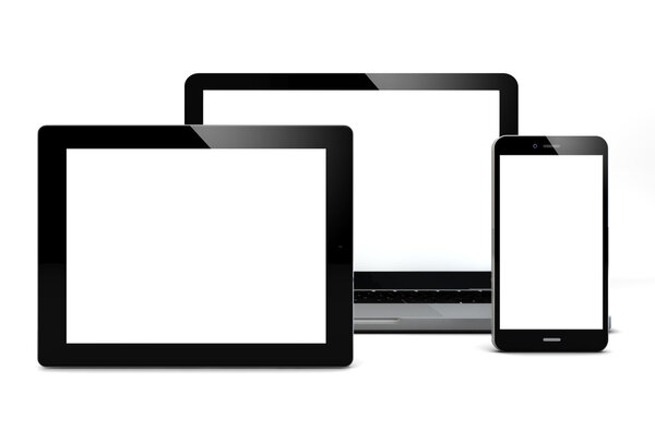 laptop, smartphone and tablet pc