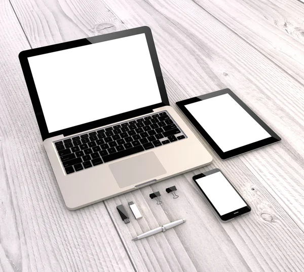 Computer devices mocku-up — Stock Photo, Image