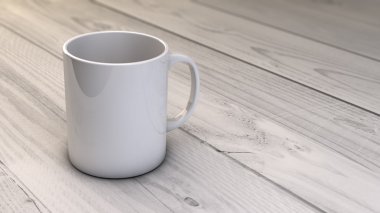 coffee mug on a wooden table
