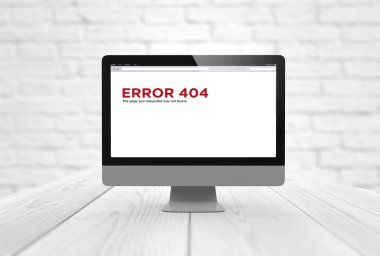 bilgisayar hata 404 üstünde belgili tanımlık perde ile