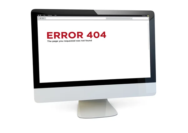 Computer con errore 404 sullo schermo — Foto Stock