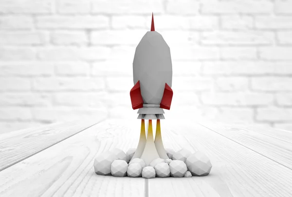 Rocket launch mock up — Stock Photo, Image