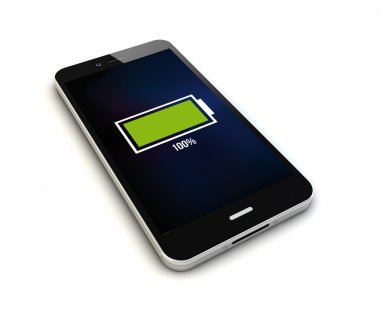 tam pil simgesi ile Smartphone