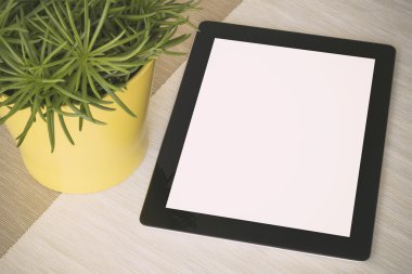 boş ekran ile dijital tablet