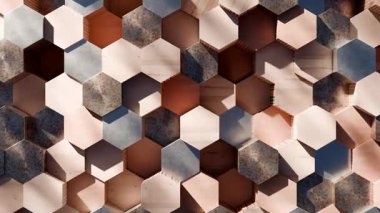 Altıgenlerin 3d animasyon arkaplanı tatmin edici bir video içinde