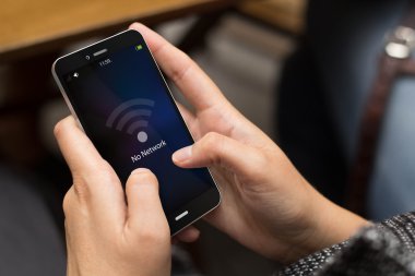 telefon ile ağ kullanan kız