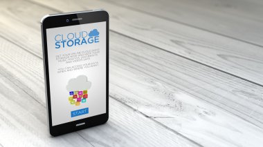 smartphone over white wooden background