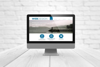 web tasarım üstünde belgili tanımlık perde ile bilgisayar