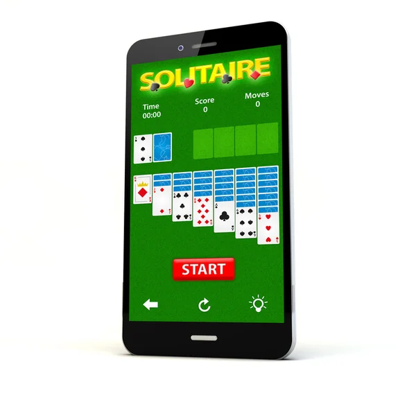Mobile game solitaire Stock Photos, Royalty Free Mobile game solitaire
