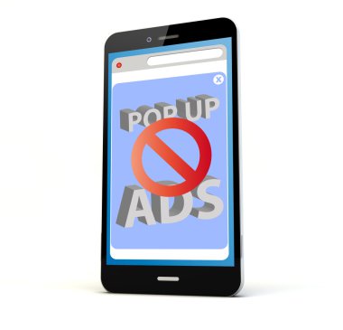 bir telefon Reklam Engelleyicisi ile render