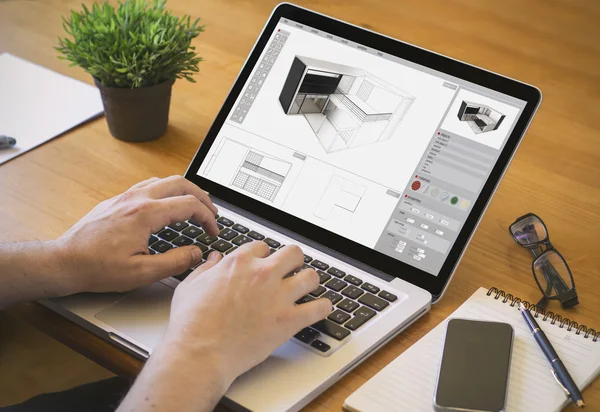 Computer desktop architect — Stockfoto