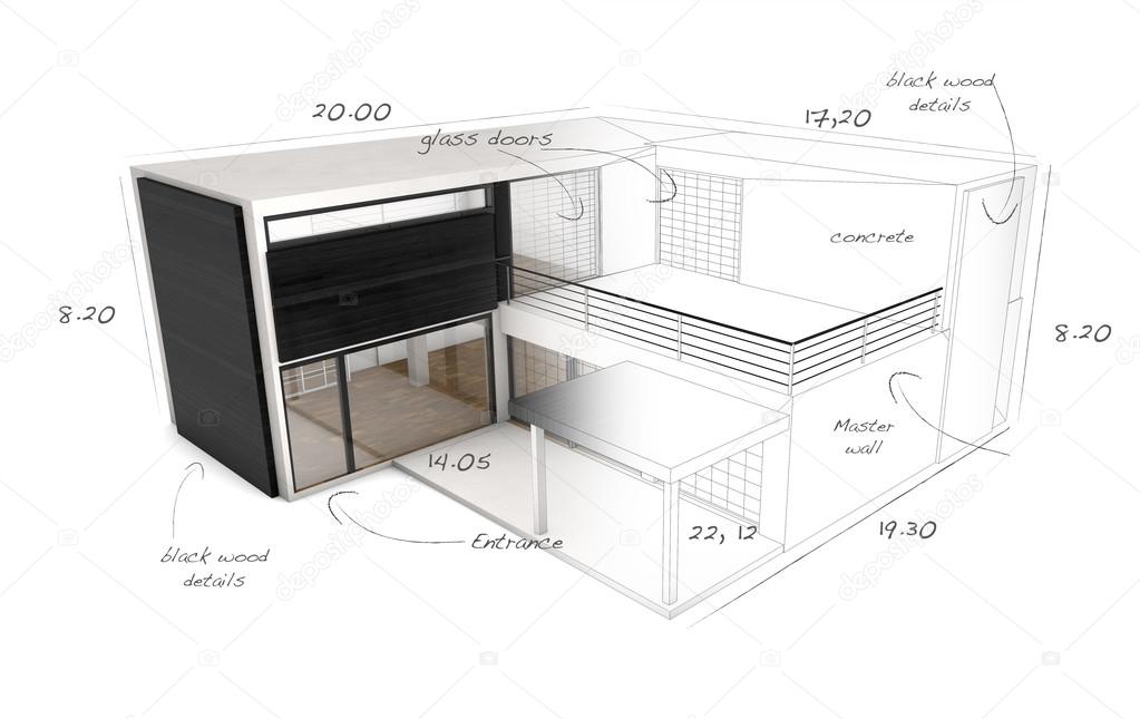 house lines render