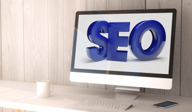 SEO bilgisayar ekranında