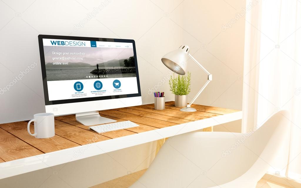 design website on screen computer