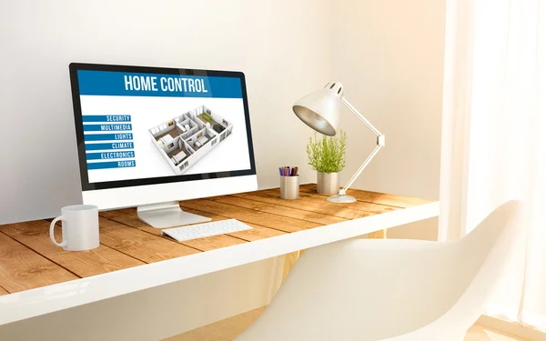 Home Automation auf dem Computerbildschirm — Stockfoto