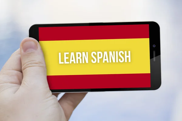 Learn spanish cell phone — Stock Photo, Image