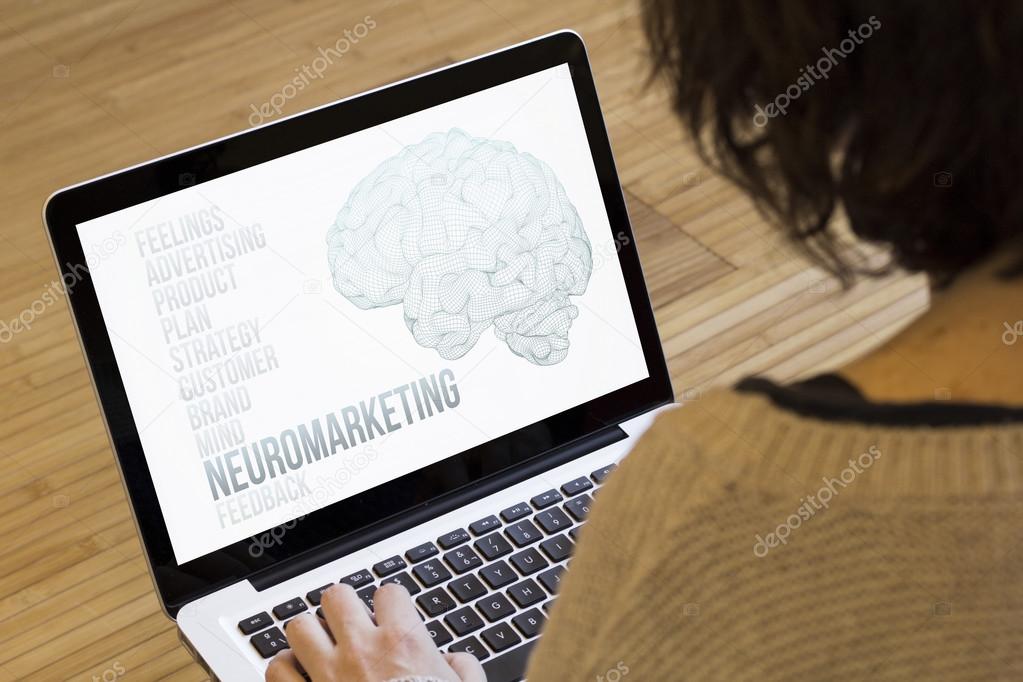woman computer neuromarketing