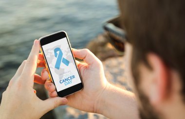 Man looking World Cancer Day