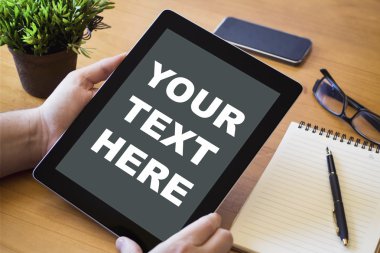 desktop tablet your text here