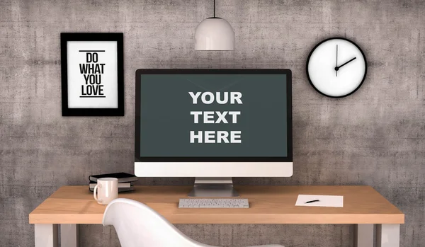 workspace computer your text here