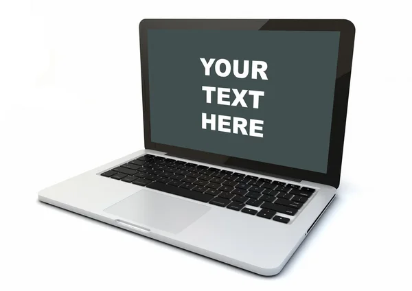 Laptop Ihren Text hier — Stockfoto