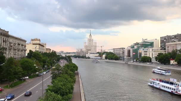 Речной транспорт Москвы — стоковое видео