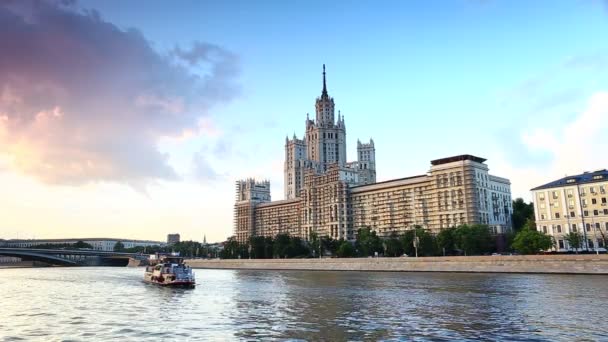 Transporte fluvial de Moscú — Vídeos de Stock