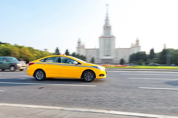 Taxi driving in Moscow Stock Image