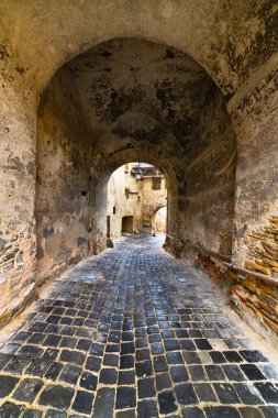 Sighisoara 'daki Saat Kulesi geçidi