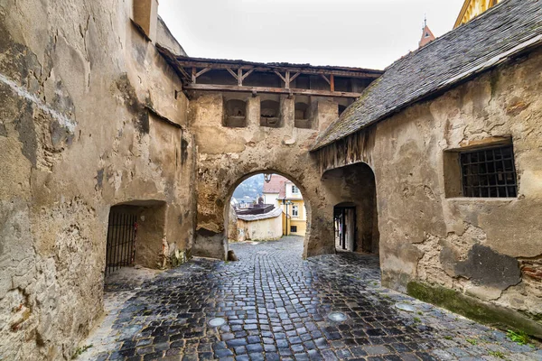 Clock Tower passage in Sighisoara — Stock Photo, Image