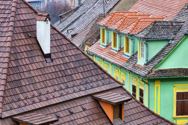 Sighisoara edifici del centro storico — Foto Stock