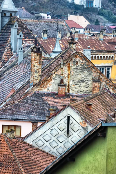 Sighisoara old town buildings — Stock Photo, Image