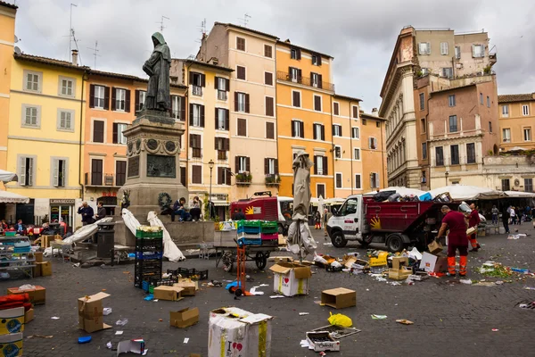 Torget Campo de Fiori i Rom Italien — Stockfoto