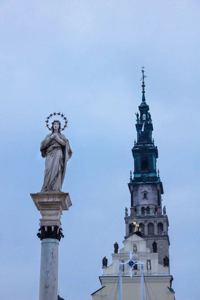 Statua della Vergine Maria al monastero Jasna Gora — Foto Stock